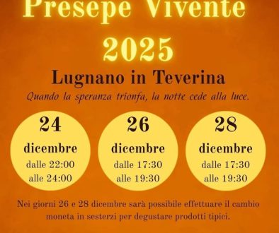 Lugnano in Teverina (Tr) – Presepe Vivente 24, 26, 28 dicembre 2025